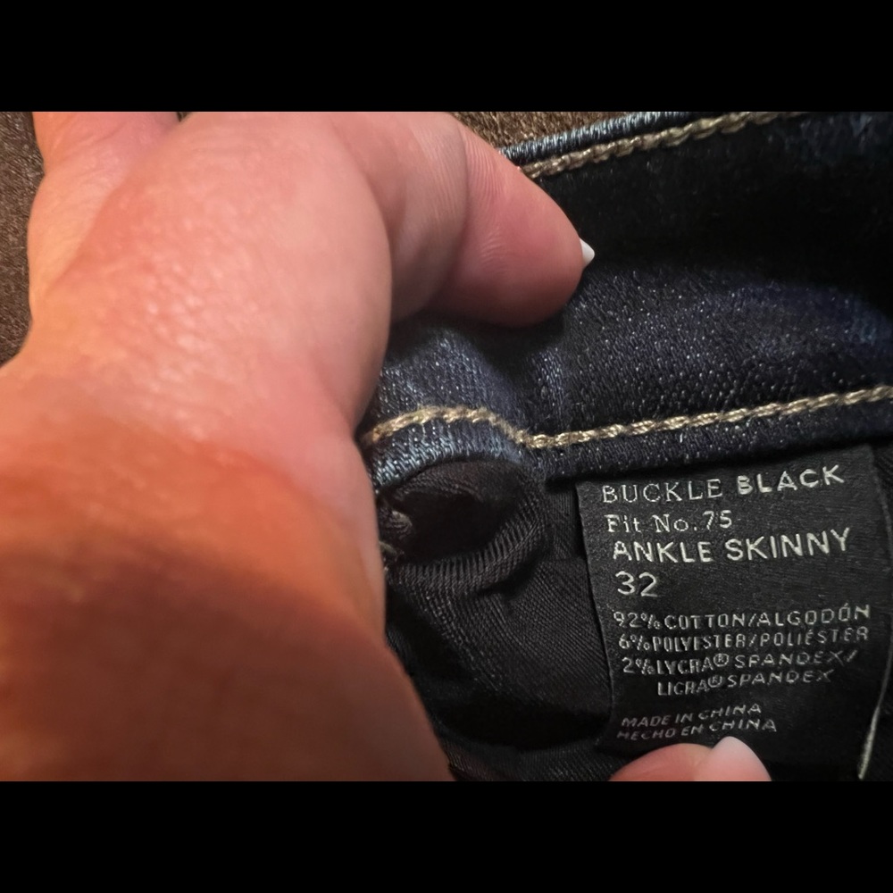 Buckle Black Ankle Skinny Jean - Picture 8 of 8